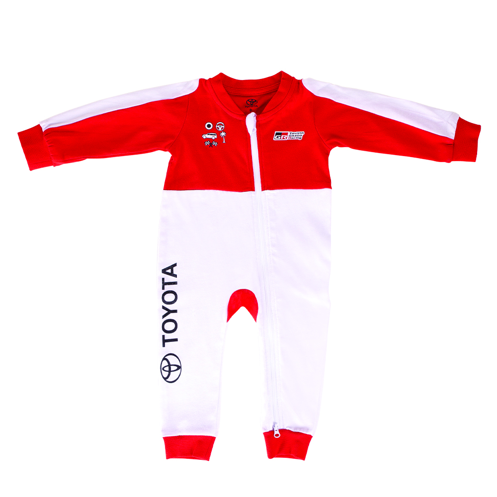 Toyota Gazoo Racing Baby Race Suit in Red & White Toyota